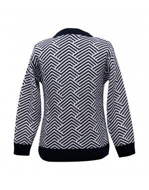 Boys Sweater Black Zikzak design